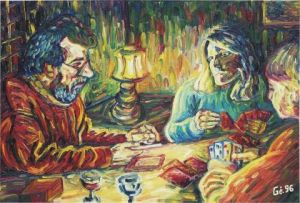 Peinture de Gerard SERVAIS: La partie de cartes
