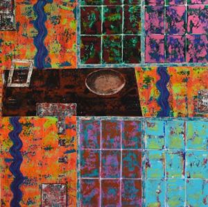 Peinture de Embe: Chicago shop whisky