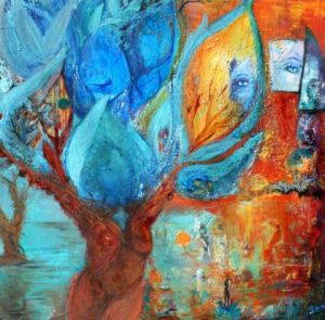 Peinture de MARIE-JEANNE ESCALLE: l'olivier