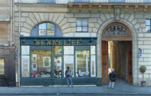 Peinture de Thierry Duval: Le magasin Sennelier ou la caverne et l'artiste
