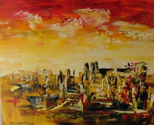 Peinture de Rene Vincent-Viry: Réveil à Rome