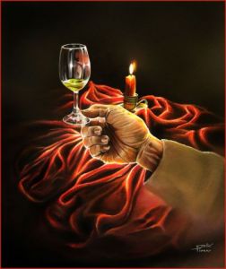 Peinture de Pierre Soulie: A la bougie