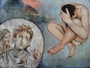 Peinture de Bellefroid Danielle: Il y avait une ville 