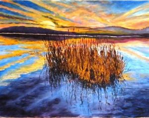 Peinture de yvonla: crépuscule