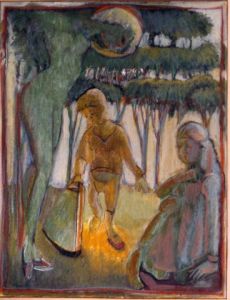 Peinture de Thierry Kedinger: récit du jeune croisé