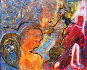 Peinture de OD' ILE : Cendrillon, Meetic, un puzzle féérique de la Vie