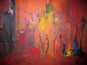 Peinture de AKOI AKA: Flammes de vie