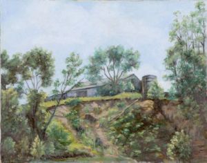 Peinture de Dominique  Amendola : La vielle grange