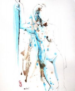 Dessin de Monick Bres : Appuyée