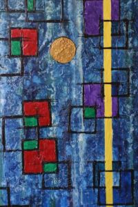 Peinture de igor jeanpierre: la ligne jaune