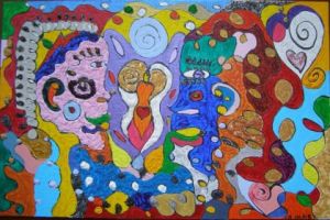 Peinture de Bleuclaire: Modern love