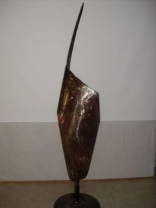 Sculpture de Roland GOURDON: TOUR DE DUBAI   (montée en lampe d\'ambiance)