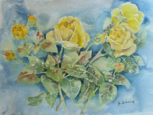 Peinture de Nathalie Dubreucq: La Dernière Cueillette