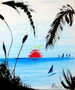 Peinture de Aurore Poulin: Bain de Soleil