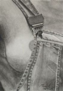 Dessin de MONFORT Muriel: Clin d'oeil d'une salopette