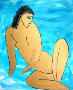 Peinture de Geritzen: Baigneuse