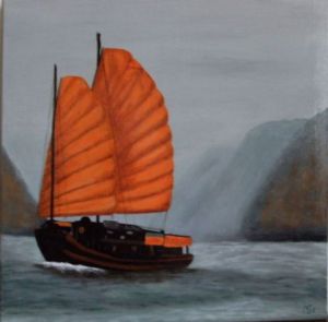 Peinture de Marie-Jose NOUGALIAT: Baie d'Along