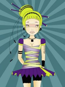 Art_numerique de NaRKoCeRiZz: she's green & purple