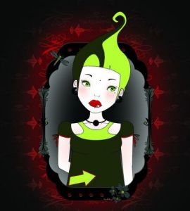 Art_numerique de NaRKoCeRiZz: she's green & purple