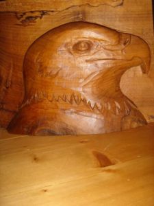 Sculpture de sebastien montule: aigle royal profil