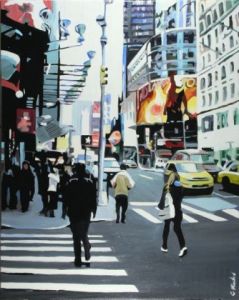Peinture de CLOTILDE NADEL: rue de new york