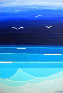 Peinture de Anny Robin Deshayes: vague impression