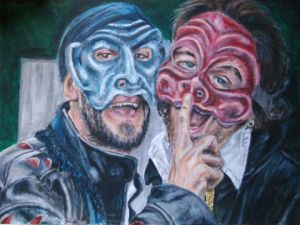 Dessin de Paul BENICHOU: Les masques