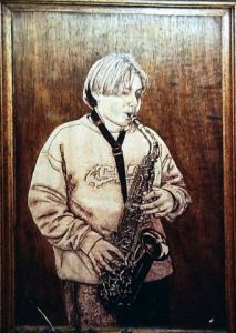 Artisanat de pyromosaik: clem' au sax'