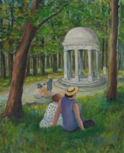 Peinture de Yves Mignotte: Parc de la Colombière - Dijon