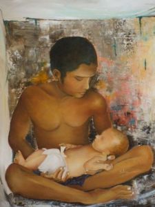Peinture de Claudine Salesse: Tendresse