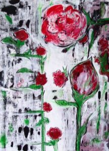 Peinture de OD' ILE : Rose : tout un symbole