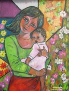 Peinture de CHRISTIANE BERNAIS: Tendresse