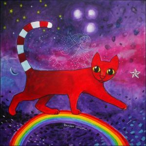 Peinture de Nicolas Petit: Cosmique connivence