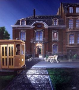 Peinture de Olivier Lamboray: Amour nocturne