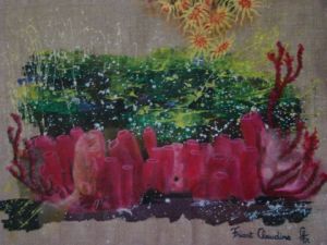 Peinture de Claudine Friant: Algues marine