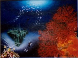 Peinture de Claudine Friant: Epave