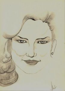 Dessin de Claudine Friant: Portait de femme