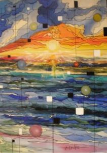 Peinture de ALAIN FAURE: ADAGIO POUR UN COUCHANT