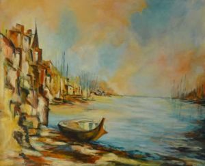 Peinture de janine chetivet: La Barque