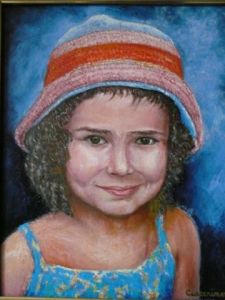 Peinture de casc art: tendre sourire