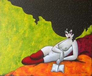 Peinture de Ah Tatieva : La lectrice