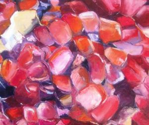 Peinture de Veronique LANCIEN: ROUGE GRENADE