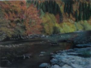 Dessin de ninonpeinture: Riviere Automnale