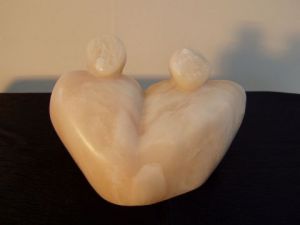 Sculpture de caroline sudre: Coeur à deux