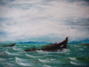 Peinture de stephane brandeho: il est temps de s'rentrer