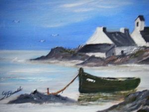 Peinture de stephane brandeho: le chapelle blanche