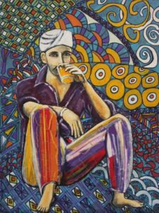 Peinture de ANTOINE MELLADO: l'heure du thé