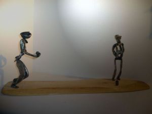 Sculpture de LUC: Tu tires ou tu pointes