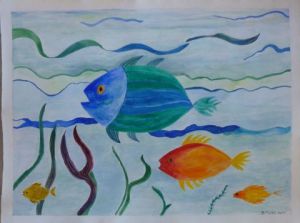 Peinture de Bernadette Mora: Sub aque