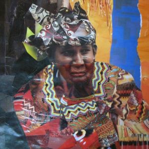 Collage de Jacqueline CASTAGNE: Portrait n° 8